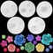5pcs Mini Mirror Flower Resin Mold, Silicone 3D Flower Crystal DIY Casting Molds, for Earring, Jewelry Pendants Making Tool (8 Different Sizes)